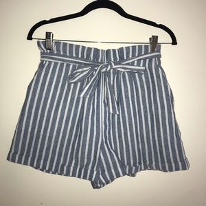 Blue and white striped summer casual shorts!